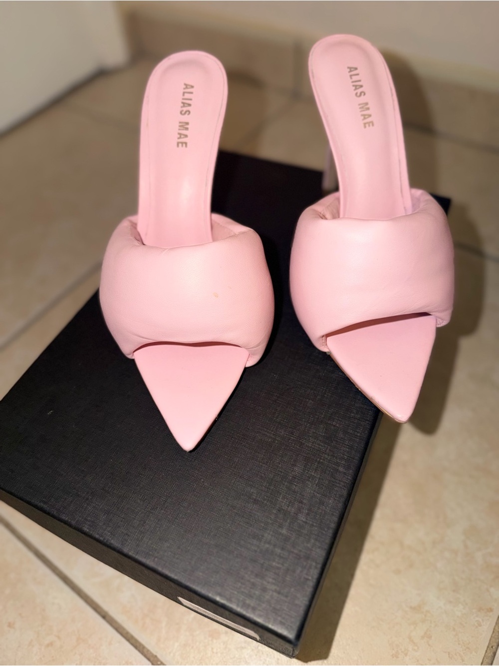 Alias Mae Pale Pink Pointed Slide Mules